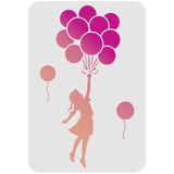 Globleland Plastic Drawing Painting Stencils Templates, Rectangle, Girl Pattern, 297x210mm