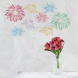 Globleland Plastic Drawing Painting Stencils Templates, Rectangle, Fireworks Pattern, 297x210mm