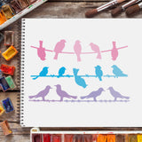 Bird Pattern Drawing Painting Stencils