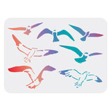 Globleland Plastic Drawing Painting Stencils Templates, Rectangle, Bird Pattern, 297x210mm