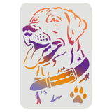 Globleland Plastic Drawing Painting Stencils Templates, Rectangle, Dog Pattern, 297x210mm