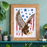 Globleland Plastic Drawing Painting Stencils Templates, Rectangle, Eagle Pattern, 297x210mm