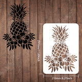 Globleland Plastic Drawing Painting Stencils Templates, Rectangle, Pineapple Pattern, 297x210mm