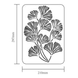 Globleland Plastic Drawing Painting Stencils Templates, Rectangle, Leaf Pattern, 297x210mm