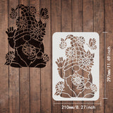 Globleland Plastic Reusable Drawing Painting Stencils Templates, for Painting on Fabric Tiles Floor Furniture Wood, Rectangle, Human Pattern, 297x210mm