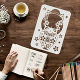 Globleland Plastic Reusable Drawing Painting Stencils Templates, for Painting on Fabric Tiles Floor Furniture Wood, Rectangle, Human Pattern, 297x210mm