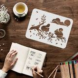 Globleland Plastic Drawing Painting Stencils Templates, Rectangle, Squirrel Pattern, 297x210mm