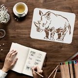 Globleland Plastic Drawing Painting Stencils Templates, Rectangle, Cattle Pattern, 297x210mm
