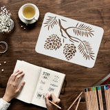 Globleland Plastic Reusable Drawing Painting Stencils Templates, for Painting on Fabric Tiles Floor Furniture Wood, Rectangle, Food Pattern, 297x210mm