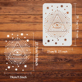 Globleland Large Plastic Reusable Drawing Painting Stencils Templates, for Painting on Scrapbook Fabric Tiles Floor Furniture Wood, Rectangle, Eye Pattern, 297x210mm
