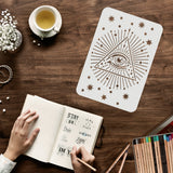 Globleland Large Plastic Reusable Drawing Painting Stencils Templates, for Painting on Scrapbook Fabric Tiles Floor Furniture Wood, Rectangle, Eye Pattern, 297x210mm