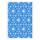 Globleland Large Plastic Reusable Drawing Painting Stencils Templates, for Painting on Scrapbook Fabric Tiles Floor Furniture Wood, Rectangle, Geometric Pattern, 297x210mm