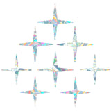 Globleland Rainbow Prism Paster, Window Sticker Decorations, Star, Colorful, 15x15cm, 18x18cm, 8pcs/set