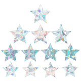 Globleland Rainbow Prism Paster, Window Sticker Decorations, Star, Colorful, 8cm, 9cm, 10cm, 12pcs/set