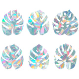 Globleland Rainbow Prism Paster, Window Sticker Decorations, Monstera Leaf, Colorful, 15x18cm, 16x18cm, 18x18cm, 16x18cm, 14x18cm, 16x18cm, 6pcs/set