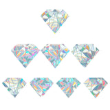 Globleland Rainbow Prism Paster, Window Sticker Decorations, Diamond Shape, Colorful, 12x10cm, 15x12.5cm, 8pcs/set