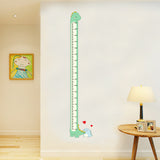 Globleland PVC Height Growth Chart Wall Sticker, for Kids Measuring Ruler Height, Dinosaur, Light Green, 30x90cm, 2 sheets/set