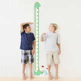 Globleland PVC Height Growth Chart Wall Sticker, for Kids Measuring Ruler Height, Dinosaur, Light Green, 30x90cm, 2 sheets/set
