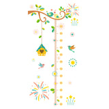 Globleland PVC Height Growth Chart Wall Sticker, for Kids Measuring Ruler Height, Flower, Colorful, 30x29cm, 3 sheets/set