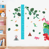 Globleland PVC Height Growth Chart Wall Sticker, for Kids Measuring Ruler Height, Dinosaur, Colorful, 900x390mm, 3 sheets/set