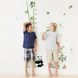 Globleland PVC Height Growth Chart Wall Sticker, Animal with 40 to 140 cm Measurement, for Kid Room Bedroom Wallpaper Decoration, Lime Green, 980x290mm
