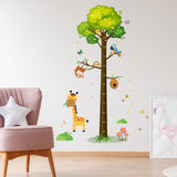 Globleland PVC Height Growth Chart Wall Sticker, Panda Animal with 80 to 180 cm Measurement, for Kid Room Bedroom Wallpaper Decoration, Green, 980x290mm