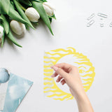 Globleland PVC Wall Sticker, Round Shape, for Window or Stairway Home Decoration, Sun Pattern, Sticker: 16x16cm