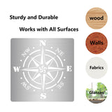 Globleland Stainless Steel Cutting Dies Stencils, for DIY Scrapbooking/Photo Album, Decorative Embossing DIY Paper Card, Compass Pattern, 16x16x0.05cm