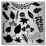 Globleland Stainless Steel Cutting Dies Stencils, for DIY Scrapbooking/Photo Album, Decorative Embossing DIY Paper Card, Leaf Pattern, 16x16x0.05cm