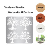 Globleland Stainless Steel Cutting Dies Stencils, for DIY Scrapbooking/Photo Album, Decorative Embossing DIY Paper Card, Stainless Steel Color, Tree Pattern, 160x160x0.5mm