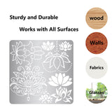 Globleland Stainless Steel Cutting Dies Stencils, for DIY Scrapbooking/Photo Album, Decorative Embossing DIY Paper Card, Stainless Steel Color, Lotus Pattern, 160x160x0.5mm