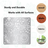 Globleland Stainless Steel Cutting Dies Stencils, for DIY Scrapbooking/Photo Album, Decorative Embossing DIY Paper Card, Matte Style, Stainless Steel Color, Moon Pattern, 160x160x0.5mm