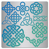 Globleland Stainless Steel Cutting Dies Stencils, for DIY Scrapbooking/Photo Album, Decorative Embossing DIY Paper Card, Matte Style, Stainless Steel Color, Knot Pattern, 16x16cm