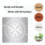 Globleland Stainless Steel Cutting Dies Stencils, for DIY Scrapbooking/Photo Album, Decorative Embossing DIY Paper Card, Matte Style, Stainless Steel Color, Compass Pattern, 16x16cm