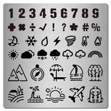 Globleland Stainless Steel Cutting Dies Stencils, for DIY Scrapbooking/Photo Album, Decorative Embossing DIY Paper Card, Matte Stainless Steel Color, Sign Pattern, 16x16cm