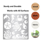 Globleland Stainless Steel Cutting Dies Stencils, for DIY Scrapbooking/Photo Album, Decorative Embossing DIY Paper Card, Matte Stainless Steel Color, Sea Animals, 16x16cm
