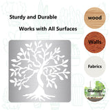 Globleland Stainless Steel Cutting Dies Stencils, for DIY Scrapbooking/Photo Album, Decorative Embossing DIY Paper Card, Matte Stainless Steel Color, Tree Pattern, 16x16cm