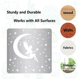 Globleland Stainless Steel Cutting Dies Stencils, for DIY Scrapbooking/Photo Album, Decorative Embossing DIY Paper Card, Matte Stainless Steel Color, Fairy Pattern, 16x16cm