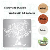 Globleland Stainless Steel Cutting Dies Stencils, for DIY Scrapbooking/Photo Album, Decorative Embossing DIY Paper Card, Matte Stainless Steel Color, Tree Pattern, 16x16cm