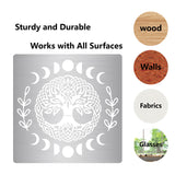 Globleland Stainless Steel Cutting Dies Stencils, for DIY Scrapbooking/Photo Album, Decorative Embossing DIY Paper Card, Matte Stainless Steel Color, Moon Phase Pattern, 16x16cm