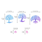 Globleland Stainless Steel Cutting Dies Stencils, for DIY Scrapbooking/Photo Album, Decorative Embossing DIY Paper Card, Matte Stainless Steel Color, Tree of Life Pattern, 16x16cm