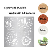 Globleland Stainless Steel Cutting Dies Stencils, for DIY Scrapbooking/Photo Album, Decorative Embossing DIY Paper Card, Matte Stainless Steel Color, Moon Pattern, 16x16cm