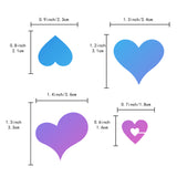 Globleland Stainless Steel Cutting Dies Stencils, for DIY Scrapbooking/Photo Album, Decorative Embossing DIY Paper Card, Matte Stainless Steel Color, Heart Pattern, 16x16cm