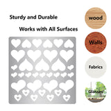 Globleland Stainless Steel Cutting Dies Stencils, for DIY Scrapbooking/Photo Album, Decorative Embossing DIY Paper Card, Matte Stainless Steel Color, Heart Pattern, 16x16cm