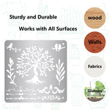 Globleland Stainless Steel Cutting Dies Stencils, for DIY Scrapbooking/Photo Album, Decorative Embossing DIY Paper Card, Matte Stainless Steel Color, Tree of Life Pattern, 16x16cm