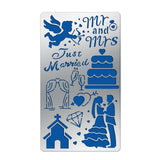 Globleland Stainless Steel Cutting Dies Stencils, for DIY Scrapbooking/Photo Album, Decorative Embossing DIY Paper Card, Wedding Themed Pattern, 17.7x10.1cm