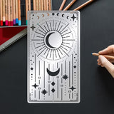 Globleland Stainless Steel Cutting Dies Stencils, for DIY Scrapbooking/Photo Album, Decorative Embossing DIY Paper Card, Matte Stainless Steel Color, Moon Pattern, 17.7x10.1cm