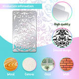 Globleland Stainless Steel Cutting Dies Stencils, for DIY Scrapbooking/Photo Album, Decorative Embossing DIY Paper Card, Matte Stainless Steel Color, Floral Pattern, 177x101mm