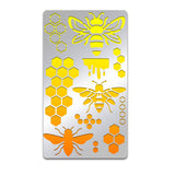 Globleland Stainless Steel Cutting Dies Stencils, for DIY Scrapbooking/Photo Album, Decorative Embossing DIY Paper Card, Matte Stainless Steel Color, Bees Pattern, 177x101mm