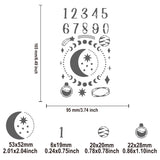 Globleland Stainless Steel Cutting Dies Stencils, for DIY Scrapbooking/Photo Album, Decorative Embossing DIY Paper Card, Matte Stainless Steel Color, Moon Pattern, 177x101mm